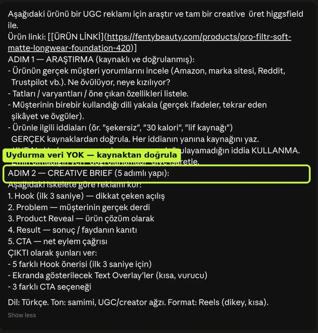 Claude araştırma + doğrulama brief'i