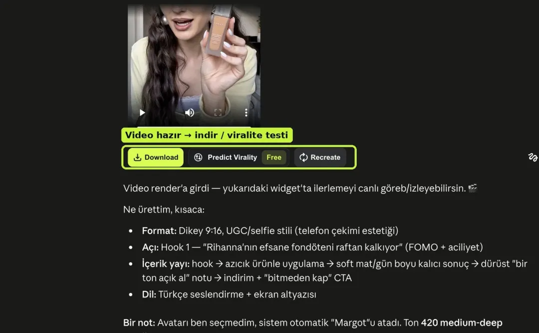 Render özeti