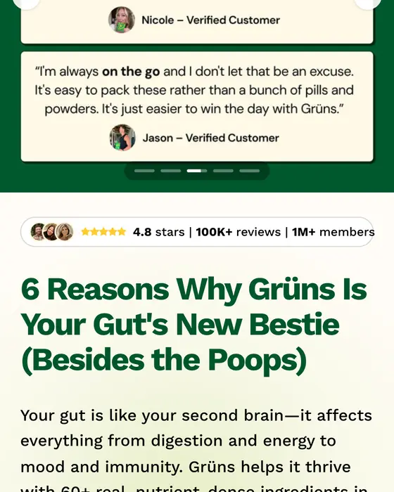 Grüns bağırsak sayfası: 6 Reasons Why Grüns Is Your Gut's New Bestie (Besides the Poops)
