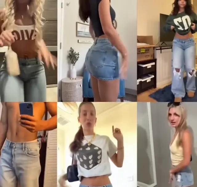 Farklı beden ve tipte creator'lar Pacsun jean ve şortlarını kendi odalarında deniyor, video ızgarası