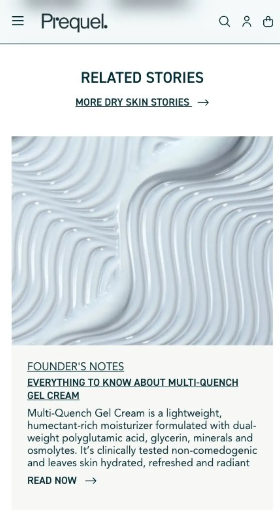 Yazının altındaki “Related Stories” bloğu ve “Founder's Notes” serisi kartı