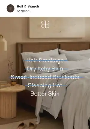 Meta Reklam Kütüphanesi, aktif reklam: Boll & Branch