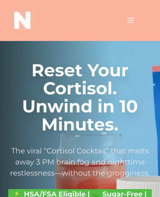 nello sitesi mobil: Reset Your Cortisol, Unwind in 10 Minutes, The viral Cortisol Cocktail